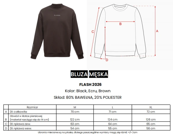 Bluza męska OLAVOGA FLASH 2026 brąz - maWer Fashion
