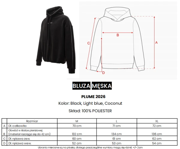 Bluza męska OLAVOGA PLUME 2026 czarna - maWer Fashion