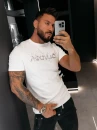 T-shirt męski OLAVOGA BIX 2026 ecru - maWer Fashion