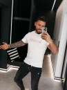 T-shirt męski OLAVOGA BIX 2026 ecru - maWer Fashion