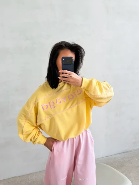 Bluza damska OLAVOGA MELLOW 2026 żółty - maWer Fashion