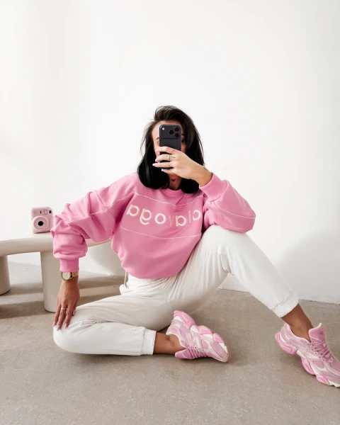 Bluza damska OLAVOGA MELLOW 2026 róż - maWer Fashion