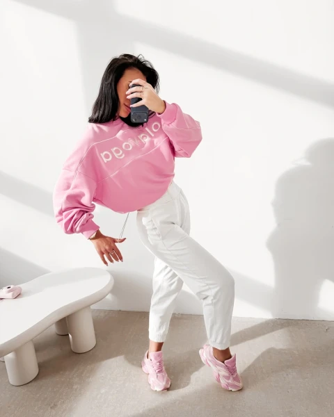 Bluza damska OLAVOGA MELLOW 2026 róż - maWer Fashion