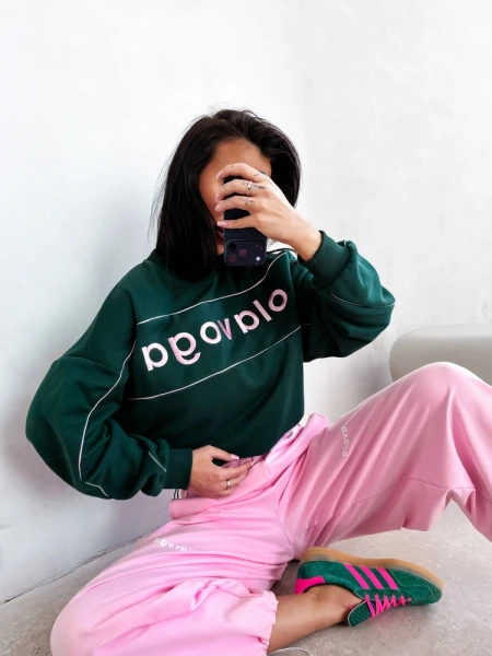 Bluza damska OLAVOGA MELLOW 2026 głęboka zieleń - maWer Fashion
