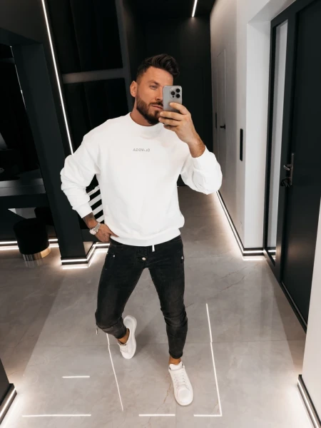 Bluza męska OLAVOGA FLASH 2026 ecru - maWer Fashion
