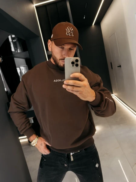 Bluza męska OLAVOGA FLASH 2026 brąz - maWer Fashion
