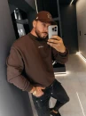 Bluza męska OLAVOGA FLASH 2026 brąz - maWer Fashion