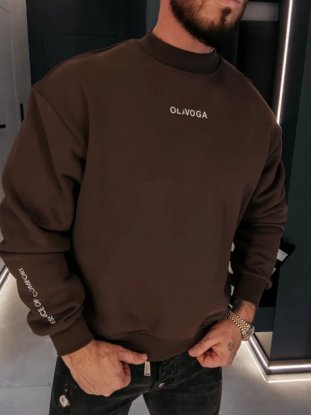 Bluza męska OLAVOGA FLASH 2026 brąz - maWer Fashion