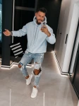 Bluza męska OLAVOGA PLUME 2026 jasny niebieski - maWer Fashion