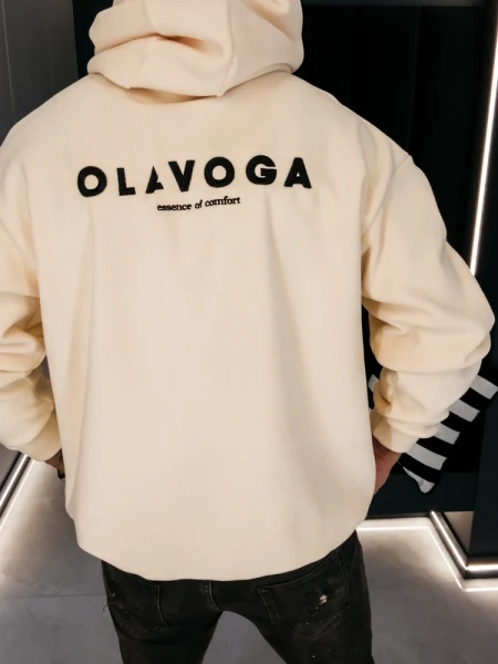 Bluza męska OLAVOGA PLUME 2026 kremowa - maWer Fashion