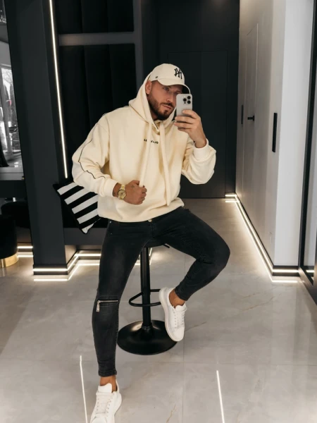 Bluza męska OLAVOGA PLUME 2026 kremowa - maWer Fashion