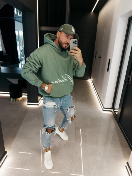 Bluza męska OLAVOGA GROUND 2026 zielona - maWer Fashion