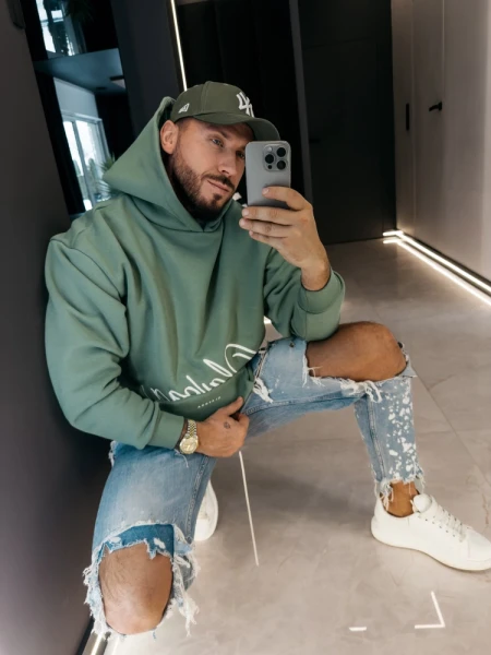Bluza męska OLAVOGA GROUND 2026 zielona - maWer Fashion