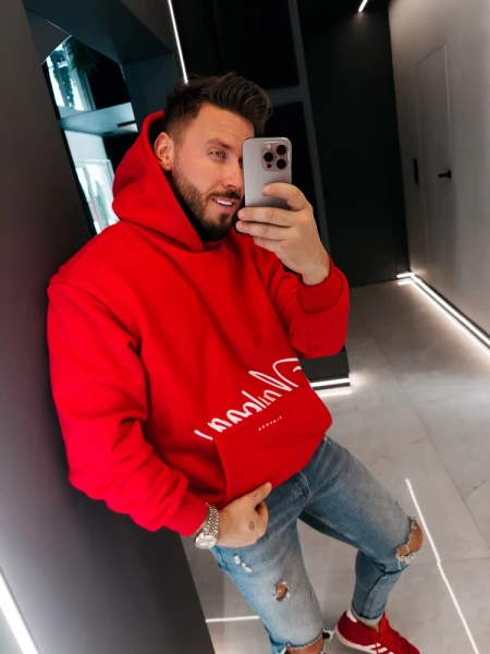Bluza męska OLAVOGA GROUND 2026 czerwona - maWer Fashion