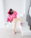 Spodnie damskie OLAVOGA NEST 2026 kremowe - maWer Fashion