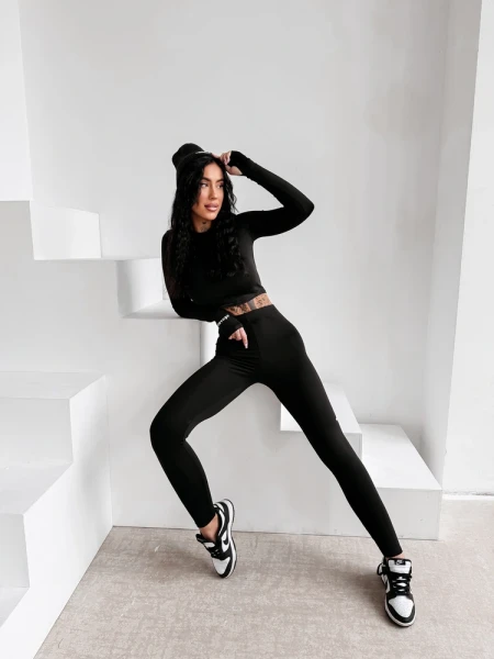 Komplet damski OLAVOGA DULCE 2026 czarny - maWer Fashion