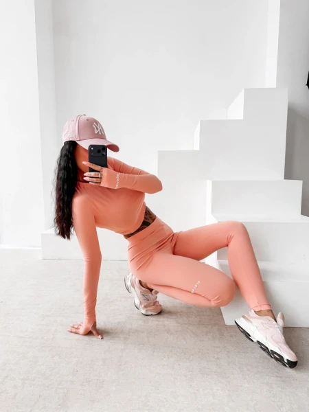 Komplet damski OLAVOGA DULCE 2026 koral róż - maWer Fashion