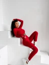 Komplet damski OLAVOGA DULCE 2026 czerwony - maWer Fashion