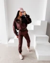 Komplet damski OLAVOGA RIFMO 2026 brąz - maWer Fashion