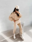 Komplet damski OLAVOGA RIFMO 2026 beżowy - maWer Fashion