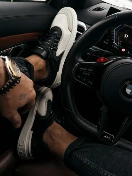 Buty męskie sneakersy OLAVOGA JANK 2026 czarny szary - maWer Fashion