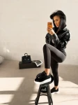 Buty damskie sneakersy OLAVOGA MERLO 2026 czarne - maWer  Fashion