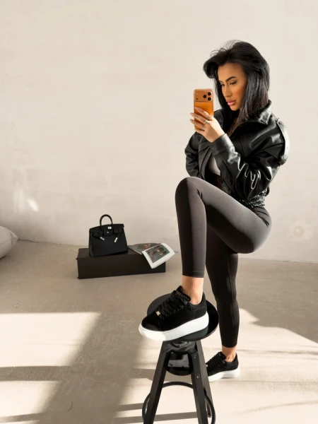 Buty damskie sneakersy OLAVOGA MERLO 2026 czarne - maWer  Fashion