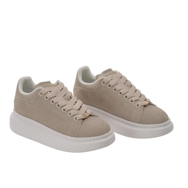 Buty damskie sneakersy OLAVOGA MERLO 2026 beżowe - maWer  Fashion