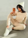 Polarowy komplet damski OLAVOGA LENTO 2026 beż - maWer Fashion