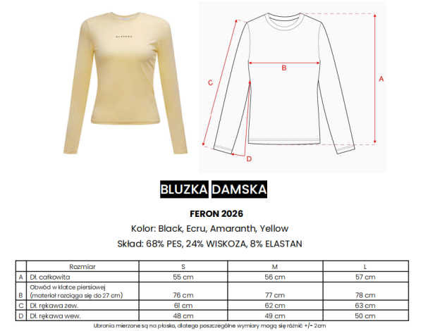 Bluzka damska OLAVOGA FERON 2026 czarna - maWer Fashion