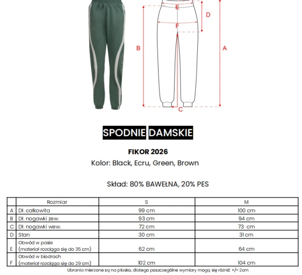 Spodnie damskie OLAVOGA FIKOR 2026 ecru - maWer Fashion
