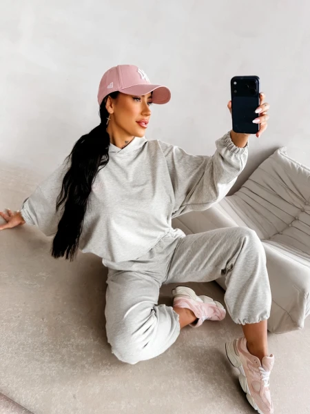 Komplet damski OLAVOGA ZESTY 2026 szary - maWer Fashion