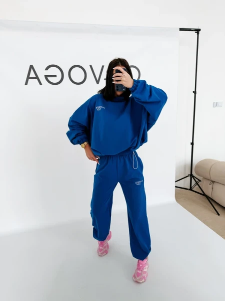 Komplet damski OLAVOGA ZESTY 2026 ciemny niebieski - maWer Fashion