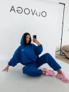 Komplet damski OLAVOGA ZESTY 2026 ciemny niebieski - maWer Fashion