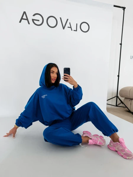 Komplet damski OLAVOGA ZESTY 2026 ciemny niebieski - maWer Fashion