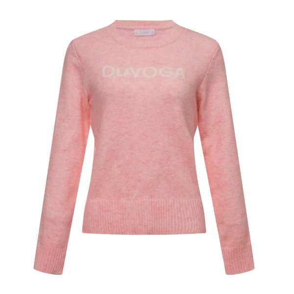 Sweter damski OLAVOGA ZAIO 2026 pudrowy róż - maWer Fashion