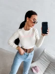 Sweter damski OLAVOGA ZAIO 2026 ecru - maWer Fashion