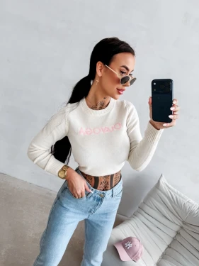 Sweter damski OLAVOGA ZAIO 2026 ecru