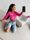 Sweter damski OLAVOGA ZAIO 2026 amarant- maWer Fashion