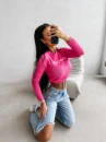 Sweter damski OLAVOGA ZAIO 2026 amarant- maWer Fashion