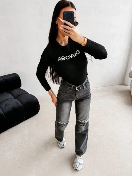 Sweter damski OLAVOGA ZAIO 2026 amarant- maWer Fashion