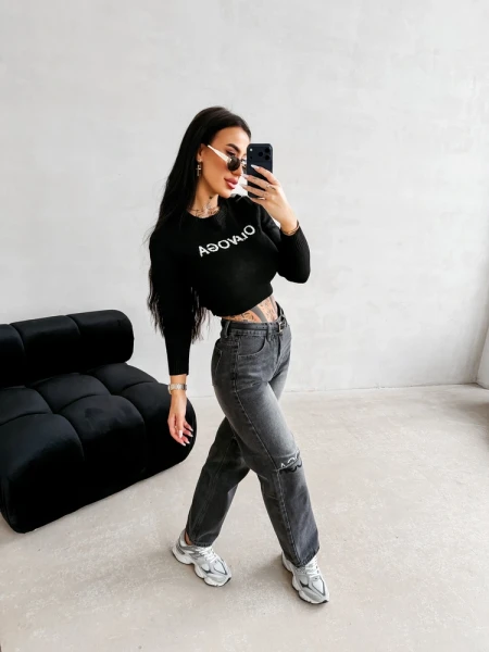 Sweter damski OLAVOGA ZAIO 2026 amarant- maWer Fashion