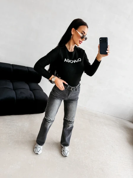 Sweter damski OLAVOGA ZAIO 2026 amarant- maWer Fashion