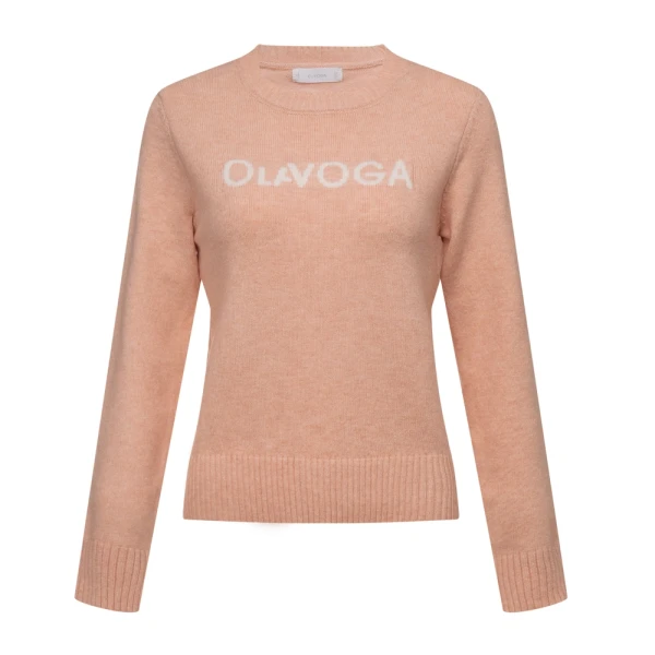 Sweter damski OLAVOGA ZAIO 2026 koral róż - maWer Fashion