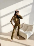 Komplet damski OLAVOGA UNWIND 2026 khaki - maWer Fashion