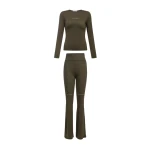 Komplet damski OLAVOGA UNWIND 2026 khaki - maWer Fashion