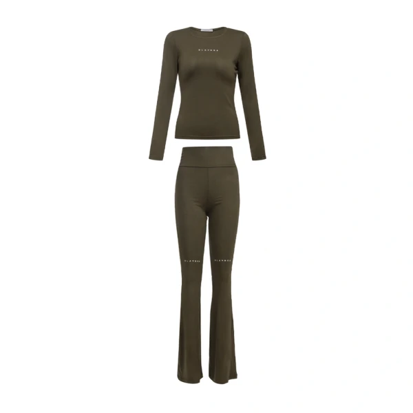 Komplet damski OLAVOGA UNWIND 2026 khaki - maWer Fashion