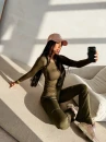 Komplet damski OLAVOGA UNWIND 2026 khaki - maWer Fashion