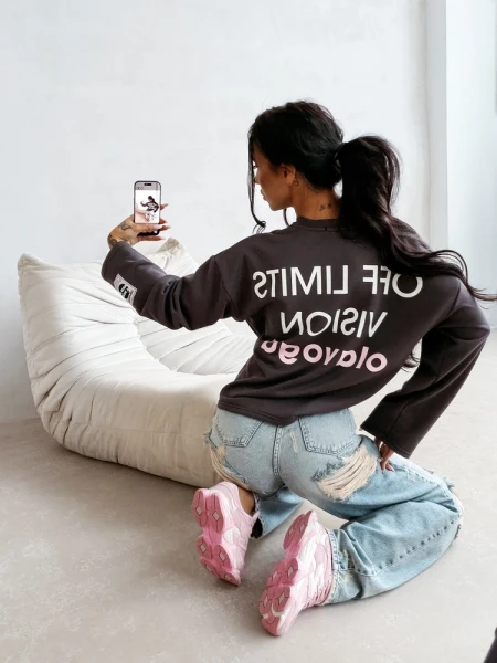 Bluza damska OLAVOGA URBAN ROYAL 2026 grafit - maWer Fashion