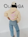 Bluza damska OLAVOGA LUCKY MINDSET 2026 kremowa  - maWer Fashion